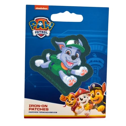 COMERCIAL MERCERA, Aufnäher Patches, Paw Patrol, Aufnäher Ideal für Mützen, Jacken, T-Shirts oder Schultaschen, Gedruckt, 100% Polyester (Rocky) von CMM COMERCIAL MERCERA