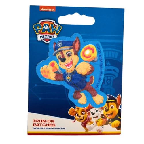 COMERCIAL MERCERA, Aufnäher Patches, Paw Patrol, Aufnäher Ideal für Mützen, Jacken, T-Shirts oder Schultaschen, Gedruckt, 100% Polyester (Chase 3) von CMM COMERCIAL MERCERA