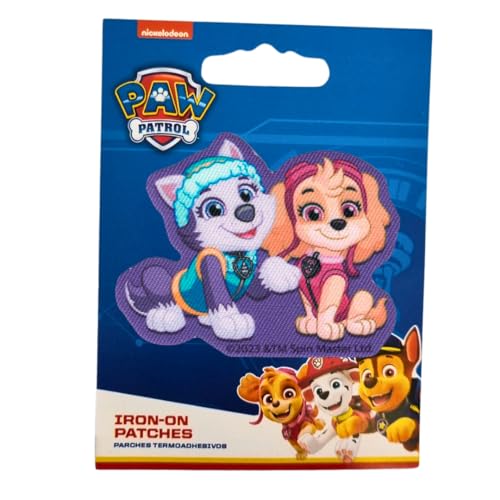 COMERCIAL MERCERA, Aufnäher Patches, Paw Patrol, Aufnäher Ideal für Mützen, Jacken, T-Shirts oder Schultaschen, Gedruckt, 100% Polyester (Everest y Skye) von CMM COMERCIAL MERCERA