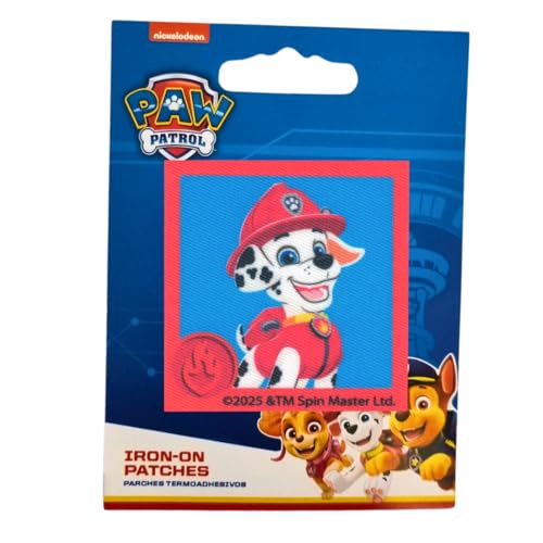COMERCIAL MERCERA, Aufnäher Patches, Paw Patrol, Aufnäher Ideal für Mützen, Jacken, T-Shirts oder Schultaschen, Gedruckt, 100% Polyester (Marshall 2) von CMM COMERCIAL MERCERA
