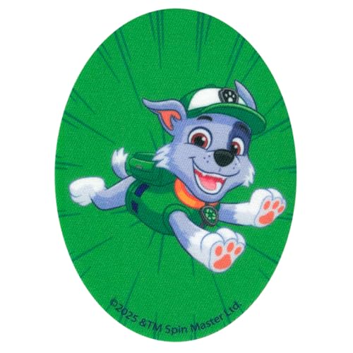 COMERCIAL MERCERA, Aufnäher Patches, Paw Patrol, Knieflicken, Ideal zum Reparieren von Hosen und Jacken, Gedruckt, 100% Polyester (Rocky) von CMM COMERCIAL MERCERA
