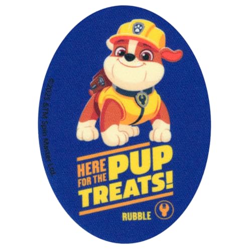 COMERCIAL MERCERA, Aufnäher Patches, Paw Patrol, Knieflicken, Ideal zum Reparieren von Hosen und Jacken, Gedruckt, 100% Polyester (Rubble) von CMM COMERCIAL MERCERA