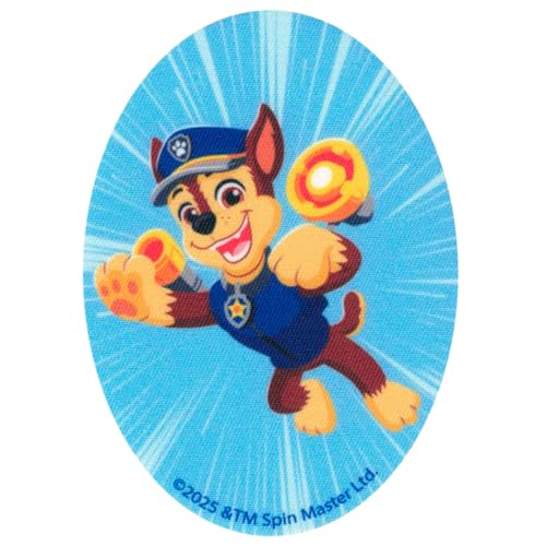 COMERCIAL MERCERA, Aufnäher Patches, Paw Patrol, Knieflicken, Ideal zum Reparieren von Hosen und Jacken, Gedruckt, 100% Polyester (Chase) von CMM COMERCIAL MERCERA