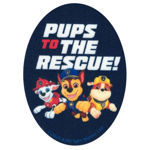 COMERCIAL MERCERA, Aufnäher Patches, Paw Patrol, Knieflicken, Ideal zum Reparieren von Hosen und Jacken, Gedruckt, 100% Polyester (Rettungsteam) von CMM COMERCIAL MERCERA