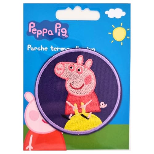 COMERCIAL MERCERA, Aufnäher Patches, Peppa Wutz, Aufnäher Ideal für Mützen, Jacken, T-Shirts oder Schultaschen, 100% Polyester (Peppa Wutz Ball) von CMM COMERCIAL MERCERA