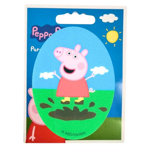 COMERCIAL MERCERA, Aufnäher Patches, Peppa Wutz, Knieflicken, Ideal zum Reparieren von Hosen und Jacken, Gedruckt, 100% Polyester (Peppa Wutz 4) von CMM COMERCIAL MERCERA