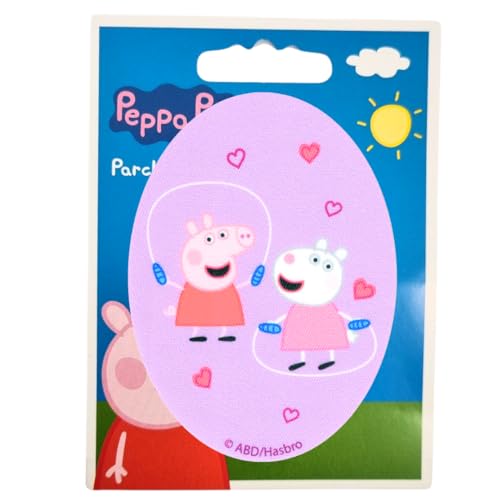 COMERCIAL MERCERA, Aufnäher Patches, Peppa Wutz, Knieflicken, Ideal zum Reparieren von Hosen und Jacken, Gedruckt, 100% Polyester (Peppa Wutz und Susi) von CMM COMERCIAL MERCERA