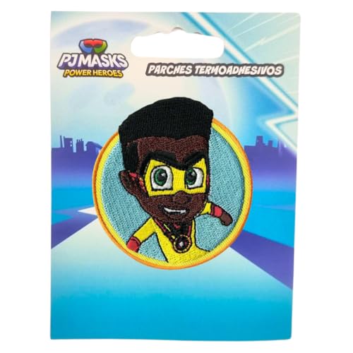 COMERCIAL MERCERA, Aufnäher Patches, Pj Mask, Pyjamahelden, Aufnäher Ideal für Mützen, Jacken, T-Shirts oder Schultaschen, 100% Polyester (Gestickter, Newton Star) von CMM COMERCIAL MERCERA