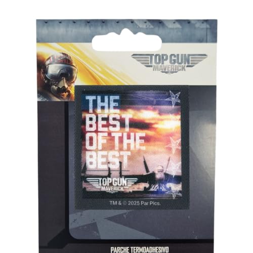 COMERCIAL MERCERA, Top Gun Aufnäher Patches, Originale, Aufnäher Ideal für Mützen, Jacken, T-Shirts oder Schultaschen, 100% Polyester (Die Besten der Besten, Bedruckter) von CMM COMERCIAL MERCERA