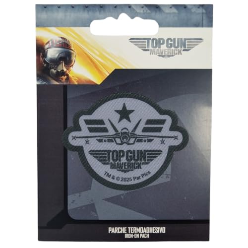 COMERCIAL MERCERA, Top Gun Aufnäher Patches, Originale, Aufnäher Ideal für Mützen, Jacken, T-Shirts oder Schultaschen, 100% Polyester (Maverick, Bedruckter) von CMM COMERCIAL MERCERA