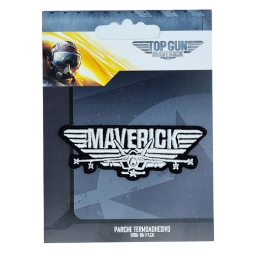 COMERCIAL MERCERA, Top Gun Aufnäher Patches, Originale, Aufnäher Ideal für Mützen, Jacken, T-Shirts oder Schultaschen, 100% Polyester (Maverick 2, Gestickter) von CMM COMERCIAL MERCERA