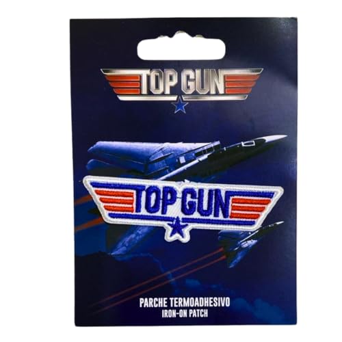 COMERCIAL MERCERA, Top Gun Aufnäher Patches, Top Gun Abzeichen, Originale, Aufnäher Ideal für Mützen, Jacken, T-Shirts oder Schultaschen, 100% Polyester COMERCIAL MERCERA, Top Gun Aufnäher Patches, Top Gun Abzeichen, Originale, Aufnäher Ideal für Mützen, Jacken, T-Shirts oder Schultaschen, 100% Polyester von CMM COMERCIAL MERCERA