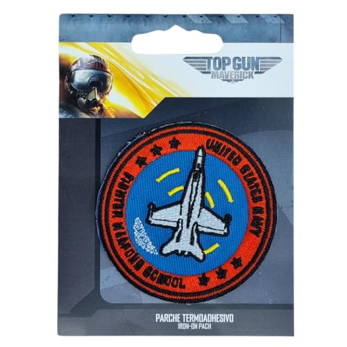 COMERCIAL MERCERA, Top Gun Aufnäher Patches, Top Gun Waffenschule, Originale, Aufnäher Ideal für Mützen, Jacken, T-Shirts oder Schultaschen, 100% Polyester COMERCIAL MERCERA, Top Gun Aufnäher Patches, Top Gun Waffenschule, Originale, Aufnäher Ideal für Mützen, Jacken, T-Shirts oder Schultaschen, 100% Polyester von CMM COMERCIAL MERCERA