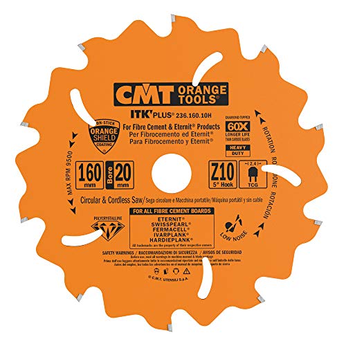 CMT ORANGE TOOLS 236.160.10H - KREISSÄGEBLATT FÜR FASERZEMENT DP D160X2.4X20 Z=10 TCG von CMT ORANGE TOOLS