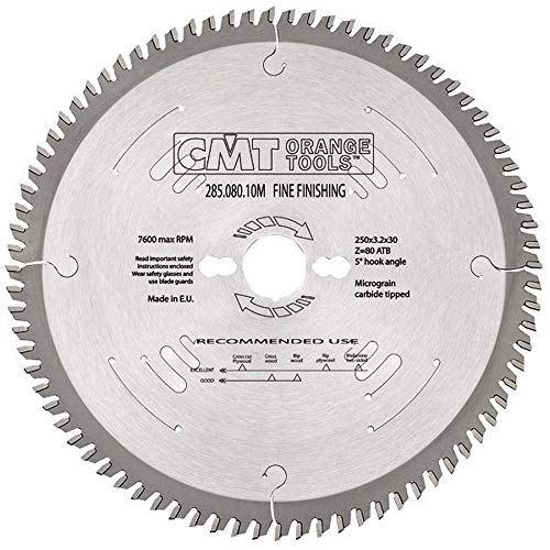 CMT Orange Tools 285.080.10R - Kreissägeblatt mit Feiner Schnittkante HW 250x3.2/2.2x35 Z80 15ATB CMT Orange Tools 285.080.10R - Kreissägeblatt mit Feiner Schnittkante HW 250x3.2/2.2x35 Z80 15ATB von CMT ORANGE TOOLS