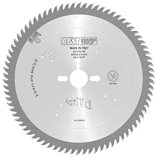 CMT Orange Tools 295.078.10M - Kreissägeblatt Xtreme HW 250x3.2/2.2x30 Z78 FFT 10°POS CMT Orange Tools 295.078.10M - Kreissägeblatt Xtreme HW 250x3.2/2.2x30 Z78 FFT 10°POS von CMT Orange Tools