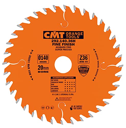 CMT ORANGE TOOLS 292.140.36H - PRÄZISIONS-KREISSÄGEBLATT 140X2.4X20 Z=36 ATB von CMT ORANGE TOOLS