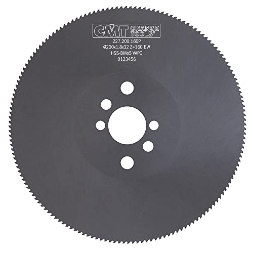 CMT ORANGE TOOLS 227.200.160P - KREISSÄGEBLÄTTER ZU SCHNEIDEN METALLEN UND STÄHLEN HSS VAPO 200X1.8X32 Z160 BW-T4 von CMT
