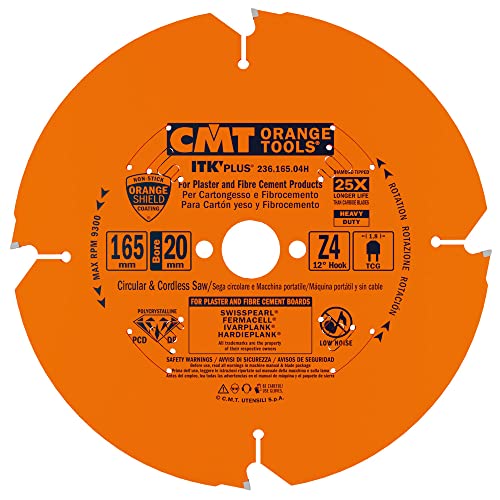 CMT ORANGE TOOLS 236.165.04H - KREISSÄGEBLAT AUS DIAMANT FÜR FASERZEMENT 165X1.8/1.4X20 Z4 TCG von CMT