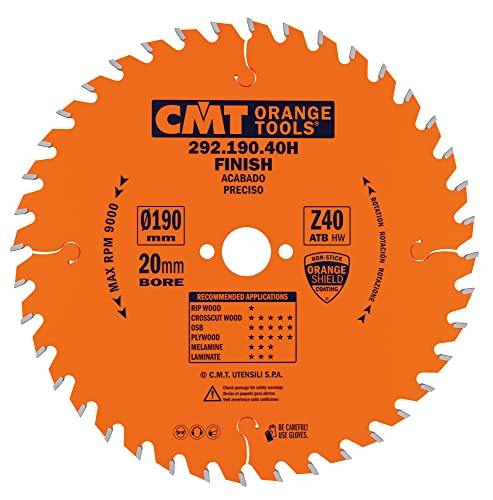 CMT ORANGE TOOLS 292.190.40H - QUERSCHNITTSÄGE FÜR HANDMASCHINEN 190X2.6X20 Z=40 15° ATB CMT ORANGE TOOLS 292.190.40H - QUERSCHNITTSÄGE FÜR HANDMASCHINEN 190X2.6X20 Z=40 15° ATB von CMT