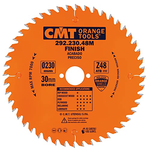 CMT ORANGE TOOLS 292.230.48M - QUERSCHNITTSÄGE FÜR HANDMASCHINEN 230X2.8X30 Z=48 15° WECHSELZAHN von CMT ORANGE TOOLS