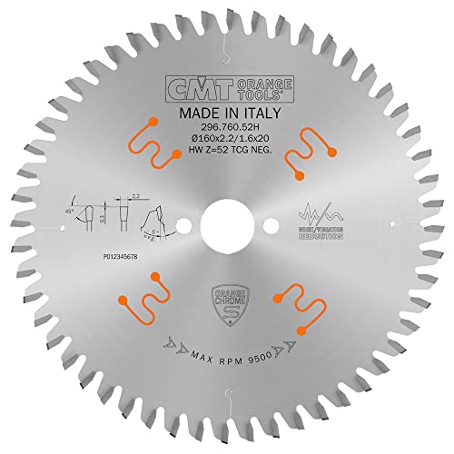 CMT ORANGE TOOLS 296.760.52H - KREISSÄGEBLÄTTER-PLAS CHROME HW 160X2.2/1.8X20 Z52 TCG -5NEG CMT ORANGE TOOLS 296.760.52H - KREISSÄGEBLÄTTER-PLAS CHROME HW 160X2.2/1.8X20 Z52 TCG -5NEG von CMT