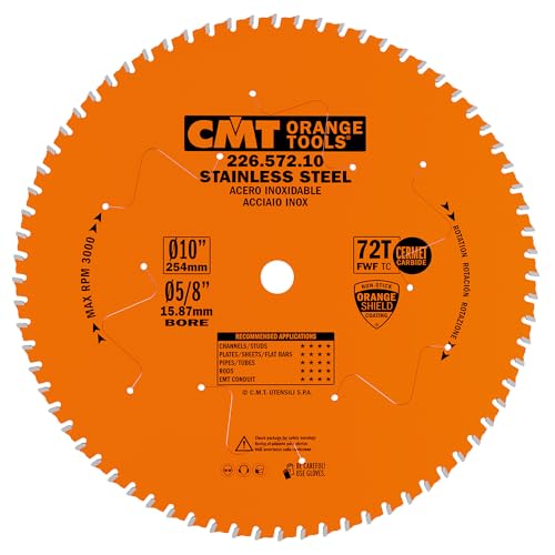 CMT Orange Tools 226.572.10 - Kreissägeblatt für Edelstahl HW 254x2.2/1.8x15.88 Z72 FWF CMT Orange Tools 226.572.10 - Kreissägeblatt für Edelstahl HW 254x2.2/1.8x15.88 Z72 FWF von CMT