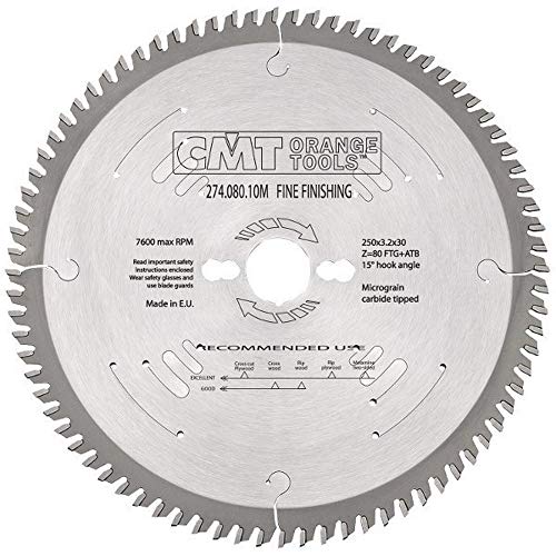 CMT Orange Tools 274.080.10M - Kreissägeblatt Xtreme HW 250x3.2/2.2x30 Z80 1FTG+4ATB von CMT