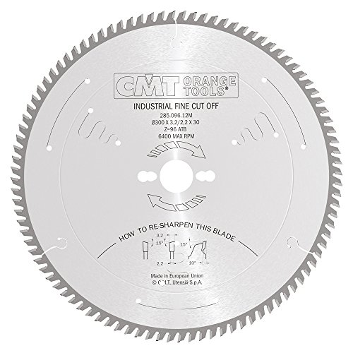 CMT Orange Tools Kreissägeblatt HW 300 x 3,2 / 2,2 x 30 Z=96 15° ATB - 285.096.12M - für Querschnitte / Feinschnitte CMT Orange Tools Kreissägeblatt HW 300 x 3,2 / 2,2 x 30 Z=96 15° ATB - 285.096.12M - für Querschnitte / Feinschnitte von CMT
