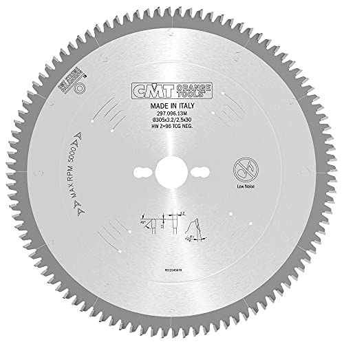 CMT Orange Tools Kreissägeblatt HW 305 x 3,2 / 2,5 x 30 Z=96 TCG - 297.096.13M - für eisenfreies Material, Plastik und Laminat CMT Orange Tools Kreissägeblatt HW 305 x 3,2 / 2,5 x 30 Z=96 TCG - 297.096.13M - für eisenfreies Material, Plastik und Laminat von CMT