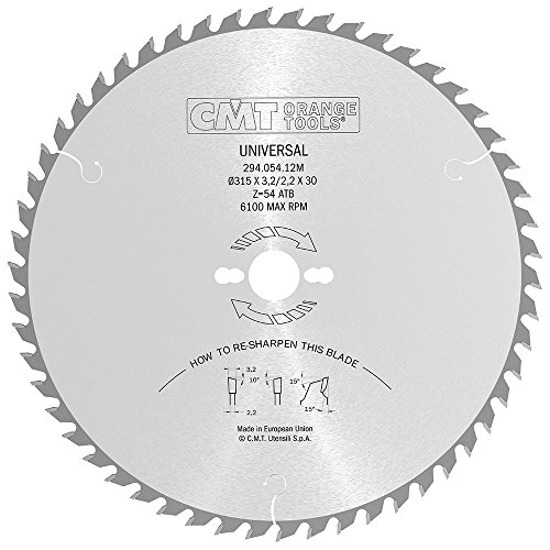 CMT Orange Tools Kreissägeblatt HW 315 x 3,2 / 2,2 x 30 Z=54 10° ATB - 294.054.12M - für Querschnitte CMT Orange Tools Kreissägeblatt HW 315 x 3,2 / 2,2 x 30 Z=54 10° ATB - 294.054.12M - für Querschnitte von CMT