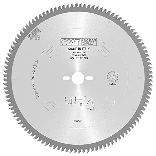 CMT Orange Tools Kreissägeblatt HW 350 x 3,2 / 2,5 x 30 Z=108 TCG - 297.108.14M - für eisenfreies Material, Plastik und Laminat CMT Orange Tools Kreissägeblatt HW 350 x 3,2 / 2,5 x 30 Z=108 TCG - 297.108.14M - für eisenfreies Material, Plastik und Laminat von CMT