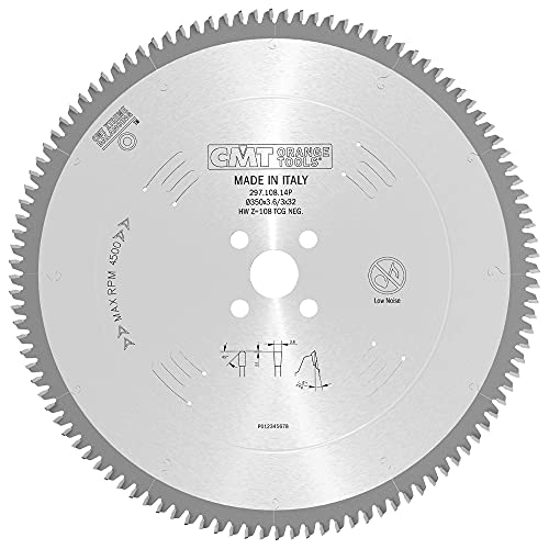 CMT Orange Tools Kreissägeblatt HW 350 x 3,2 / 2,5 x 32 Z=108 TCG - 297.108.14P - für eisenfreies Material, Plastik und Laminat CMT Orange Tools Kreissägeblatt HW 350 x 3,2 / 2,5 x 32 Z=108 TCG - 297.108.14P - für eisenfreies Material, Plastik und Laminat von CMT