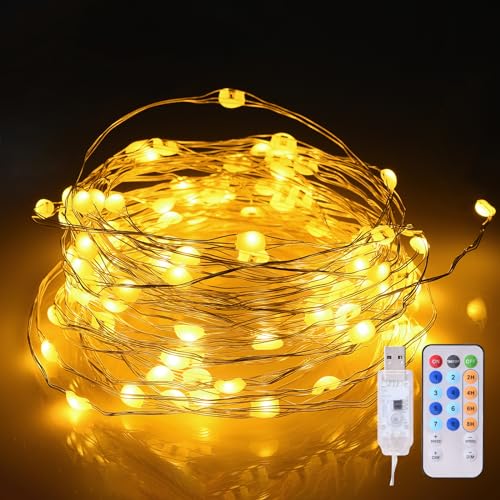 CMYK Led Lichterkette Innen,20M 200LED USB Lichterkette mit Timer und Fernbedienung 8 Modi Fairy Lights Weihnachtslichterkette und Außen Warmweiß Weinachtsdekorationen für Kinderzimmer, Warmweiß CMYK Led Lichterkette Innen,20M 200LED USB Lichterkette mit Timer und Fernbedienung 8 Modi Fairy Lights Weihnachtslichterkette und Außen Warmweiß Weinachtsdekorationen für Kinderzimmer, Warmweiß von CMYK