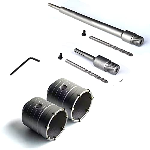 2pcs 50mm SDS-wandbohrer, Beton Backsteinmauer Hartmetall Bohrer Mit 110mm 350mm Rundgriff, Hohe Festigkeit, Stabilität, Schnelles Bohren Für Klimaanlagen, Drähte, Waschmaschinen, Rohrstanzungen Usw. 2pcs 50mm SDS-wandbohrer, Beton Backsteinmauer Hartmetall Bohrer Mit 110mm 350mm Rundgriff, Hohe Festigkeit, Stabilität, Schnelles Bohren Für Klimaanlagen, Drähte, Waschmaschinen, Rohrstanzungen Usw. von CMYKZONE