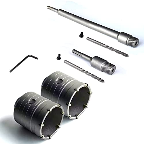 2pcs 68mm SDS-wandbohrer, Beton Backsteinmauer Hartmetall Bohrer Mit 110mm 350mm Rundgriff, Hohe Festigkeit, Stabilität, Schnelles Bohren Für Klimaanlagen, Drähte, Waschmaschinen, Rohrstanzungen Usw. 2pcs 68mm SDS-wandbohrer, Beton Backsteinmauer Hartmetall Bohrer Mit 110mm 350mm Rundgriff, Hohe Festigkeit, Stabilität, Schnelles Bohren Für Klimaanlagen, Drähte, Waschmaschinen, Rohrstanzungen Usw. von CMYKZONE
