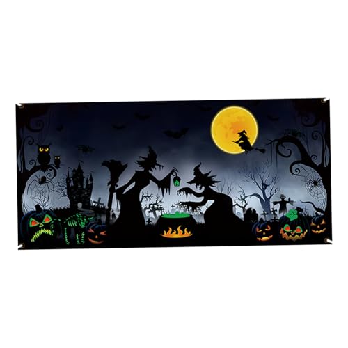 CNAFGBGG 1pc Halloween Garage Door Banner 13x6ft Hexen -Garagen -Tür -Abdeckung mit typischen, lebendigen festlichen gruseligen Halloween Garage -Türdekorationen, Style2 CNAFGBGG 1pc Halloween Garage Door Banner 13x6ft Hexen -Garagen -Tür -Abdeckung mit typischen, lebendigen festlichen gruseligen Halloween Garage -Türdekorationen, Style2 von CNAFGBGG