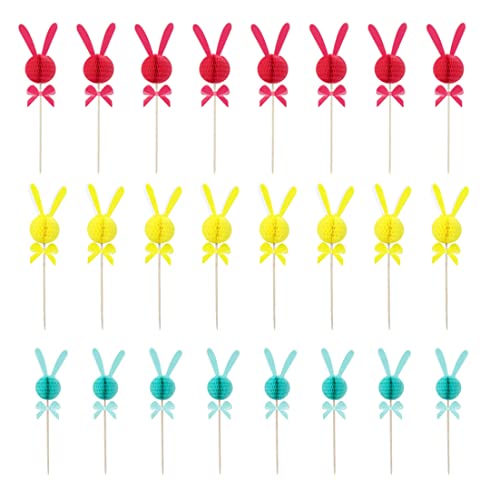 CNAFGBGG 24pcs Kaninchenparty Kuchen Dekorationen Bunny Ohrs Honeycomb Ball Cake Topper Hasen Geburtstagdekorationen für Kinder Geburtstag Babyparty Hochzeit Fiesta Party Vorräte CNAFGBGG 24pcs Kaninchenparty Kuchen Dekorationen Bunny Ohrs Honeycomb Ball Cake Topper Hasen Geburtstagdekorationen für Kinder Geburtstag Babyparty Hochzeit Fiesta Party Vorräte von CNAFGBGG