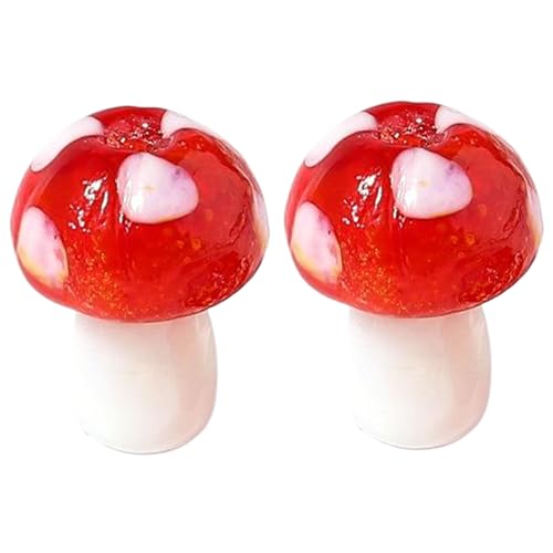 CNAFGBGG 2pcs Mini-Glas-Pilze, 0,6 x 0,5 x 0,5 Zoll Glaspilze mit gerader Loch, multifunktionaler Mini-Pilzfiguren für Ohrringe und Anhänger Machen und dekorieren CNAFGBGG 2pcs Mini-Glas-Pilze, 0,6 x 0,5 x 0,5 Zoll Glaspilze mit gerader Loch, multifunktionaler Mini-Pilzfiguren für Ohrringe und Anhänger Machen und dekorieren von CNAFGBGG