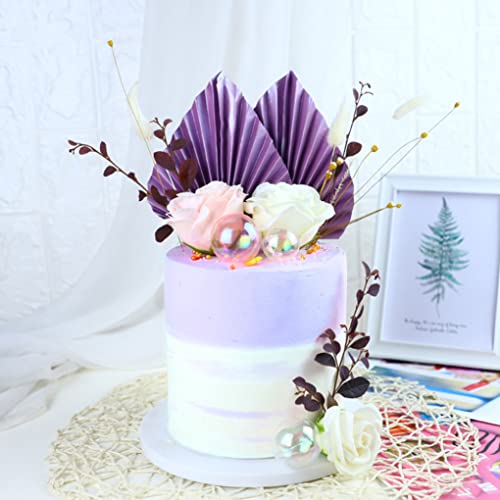 Palmblattkuchen Topper Papierpalmen Lüfter Cupcake Topper Einsatz für Geburtstag Hochzeitstorte Dekorationen 20 Stcs Gold Purple .. Palmblattkuchen Topper Papierpalmen Lüfter Cupcake Topper Einsatz für Geburtstag Hochzeitstorte Dekorationen 20 Stcs Gold Purple .. von CNAFGBGG