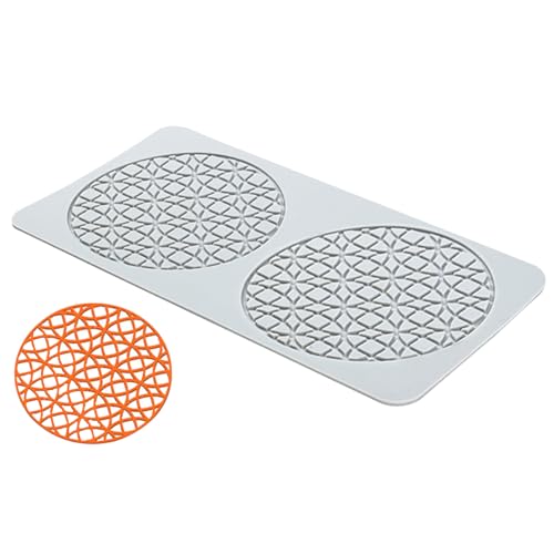 Spitze Silikonform 2 Hohlraum Runde Form Tuille Formen DIY Nicht-Stick-Spitzenform Flexible Lebensmittelqualität wiederverwendbare hitzebeständige Silikonformen für Fondantschokolade.. von CNAFGBGG