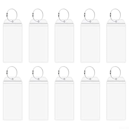 CNANRNANC Gepäckanhängerhalter mit Stahlschlaufen, transparent, wasserdicht, 18,2 x 8,8 cm, für Reise-Identifikation, 10 Stück CNANRNANC Gepäckanhängerhalter mit Stahlschlaufen, transparent, wasserdicht, 18,2 x 8,8 cm, für Reise-Identifikation, 10 Stück von CNANRNANC