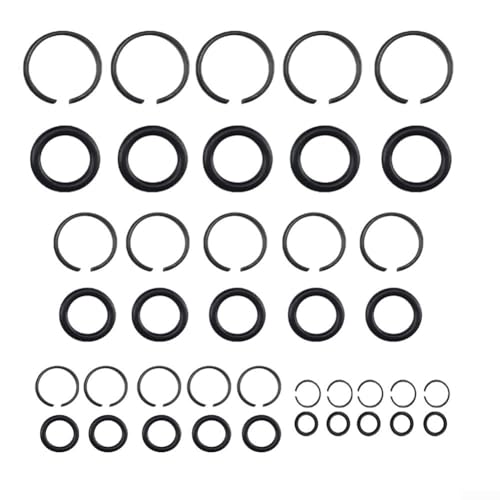 CNANRNANC Pneumatische Schlagschrauber-Steckschlüssel-Halteringe, 5 Sets, inklusive O-Ring 12, 3/8, 1 Größen (1/2) von CNANRNANC