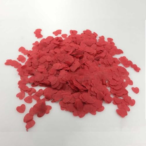 Fügen Sie einen Hauch von Romantik hinzu mit 10.000 Stück weißen Herz-Konfetti, biologisch abbaubarem Seidenpapier (rot) von CNANRNANC