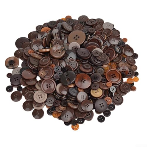 Handgefertigte Knöpfe aus Kunstharz, Nähzubehör für Kinder, 13 cm, perfekt für verschiedene Projekte (Kaffee) von CNANRNANC