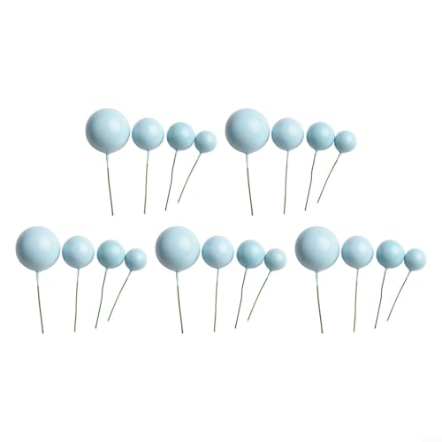 Set mit 20 Schaumstoff-Kugelkuchen, perfekt für Geburtstagsparty, Babyparty, Hochzeit (blau) von CNANRNANC