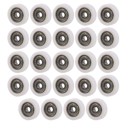 CNBTR Führungsrolle, Kugellager, flach, kunststoffbeschichtet, 6 x 26 x 8 mm, Weiß, 24 Stück CNBTR Führungsrolle, Kugellager, flach, kunststoffbeschichtet, 6 x 26 x 8 mm, Weiß, 24 Stück von CNBTR