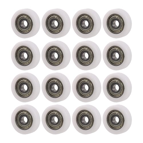 CNBTR Führungsrolle, flach, kunststoffbeschichtet, 6 x 26 x 8 mm, 79 kg, Weiß, 16 Stück von CNBTR