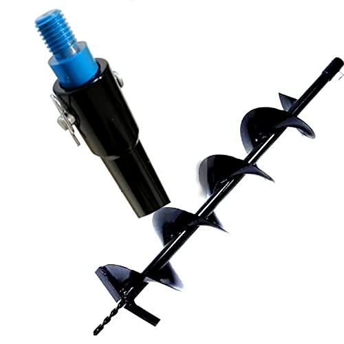 CNCPRINT Erdbohrer 100 mm + M14 Adapter passend für den Leim Mischer | Erdlochbohrer | Ideal für Aushubarbeiten | von CNCPRINT