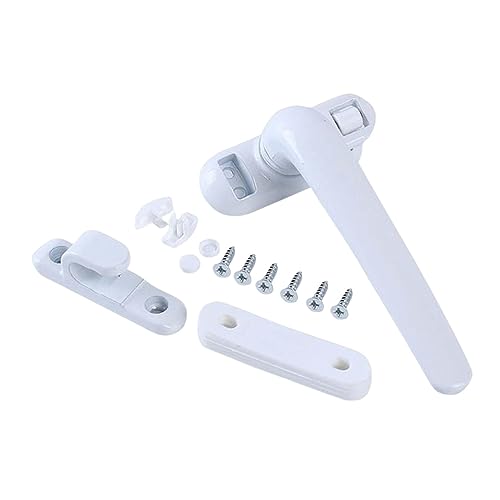 CNDBAHHE Fensterschloss, Fenstergriff, Universeller Ersatz-Türgriff aus Aluminium, Möbelteile, Hardware-Zubehör, Schubladen-Tür-Möbelgriff for Upvc-Fenster(White Left) von CNDBAHHE